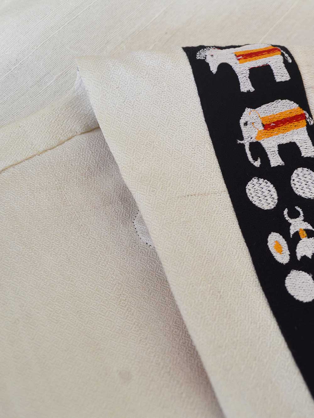 A close up look at the traditional Shamee-Lanmee motiff of the Meiteis of Manipur