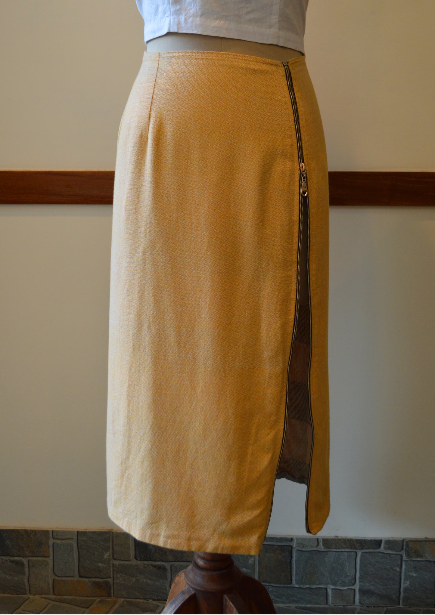 Yellow Diamond Midi skirt
