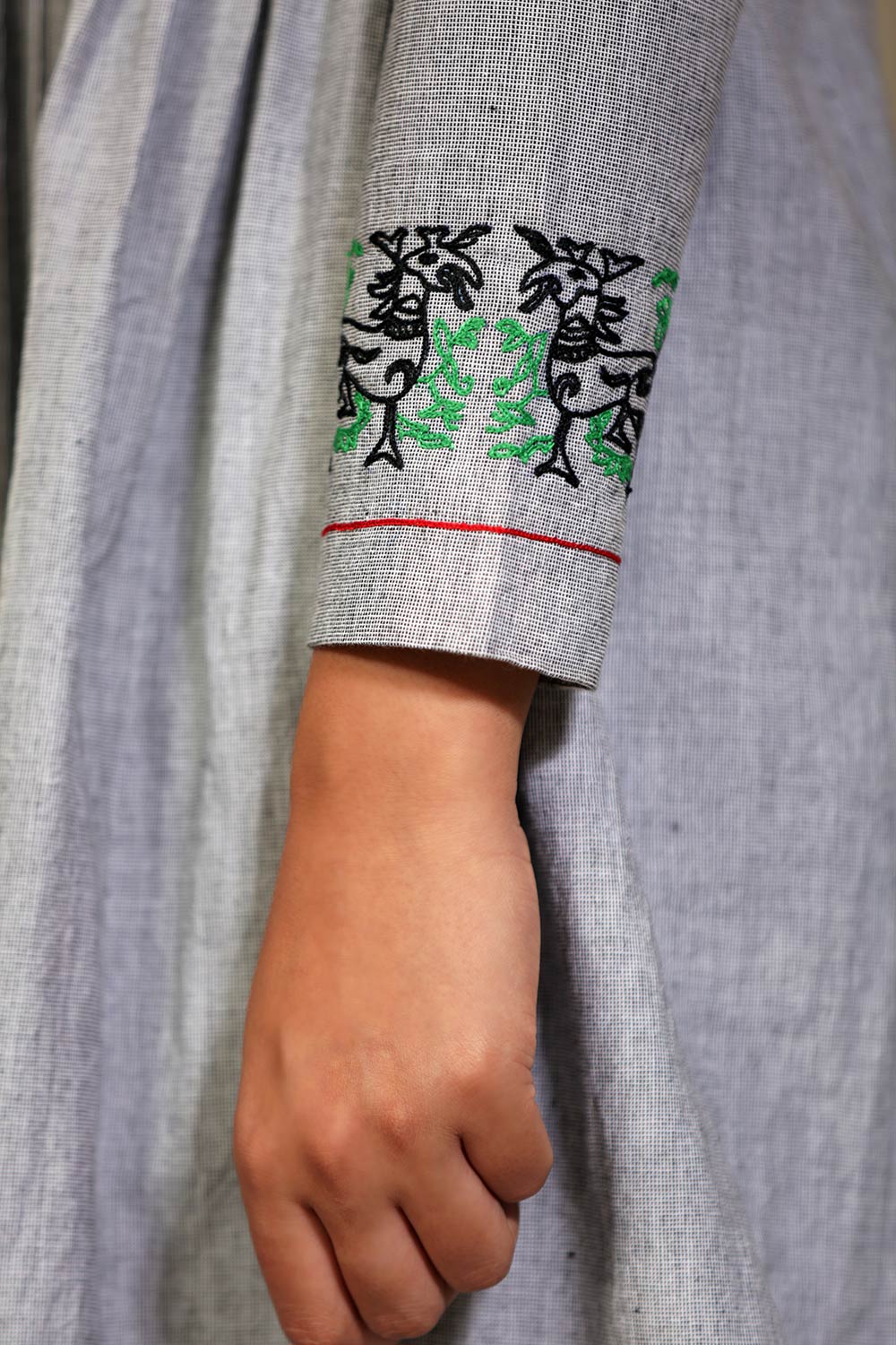 Close up view of traditional Meitei "Sha-nga"motiff, designed by Khumanthem Atelier