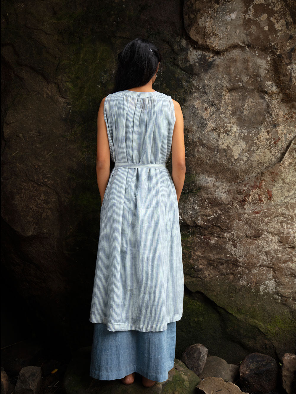 Pinstripe Drift Tunic