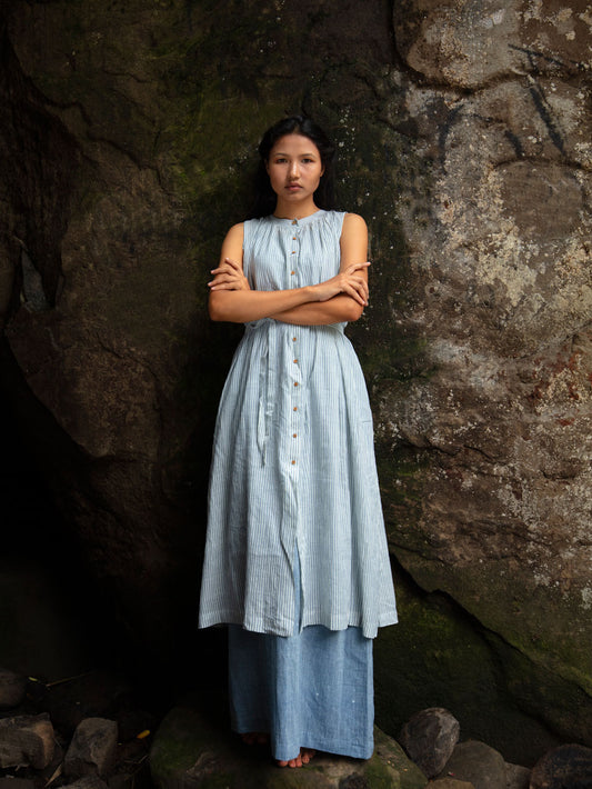 Pinstripe Drift Tunic