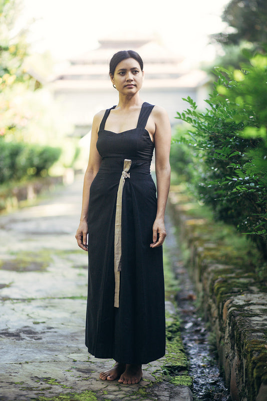 Charcoal Tie-Up Skirt