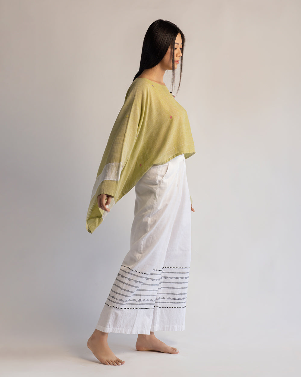 White chalk pants