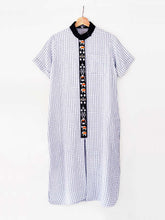 Load image into Gallery viewer, Handwoven Straight Checkered Tunic Dress (Shamee-Lanmee Motif), designed Khumanthem Atelier