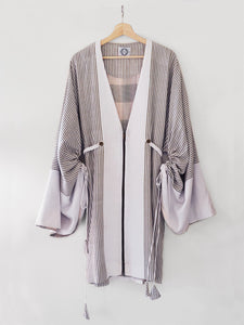 Handwoven Kimono Sleeve Coat, made from cotton, designed by Khumanthem Atelier