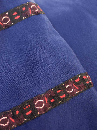 Close up view of Hand embroidered details on the jacket, designed by Khumanthem Atelier