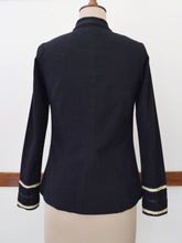 Load image into Gallery viewer, Full back view of the Handwoven Mandarin coat for women, designed by Khumanthem Atelier