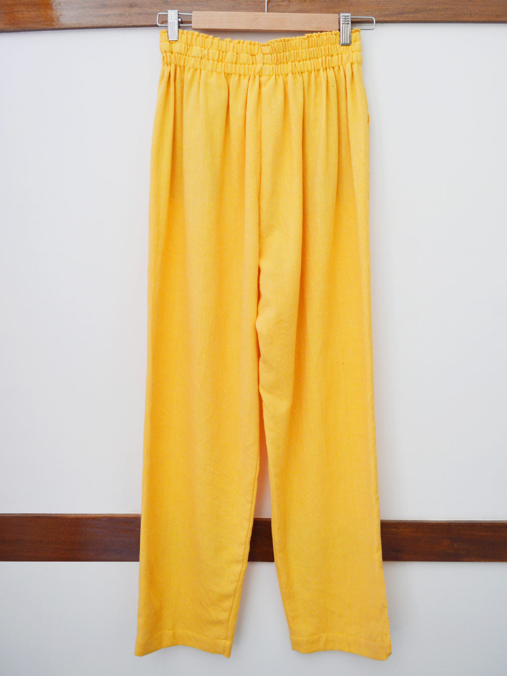 Back view of tie-up pants, designed by Khumanthem Atelier