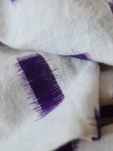 close up view of the Ikat weave