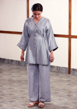 Load image into Gallery viewer, A full view of Handmade cotton kimono sleeve tunic dress, designed by Khumanthem Atelier