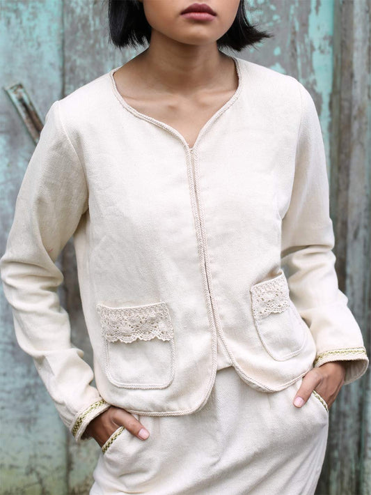 Short coat and pencil skirt suit