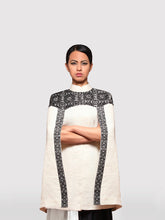 Load image into Gallery viewer, Cape Jacket with Hand embroidery details intricately designed by Khumanthem Atelier