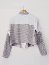 Load image into Gallery viewer, Back view of Handwoven cotton Cropped Jacket, designed by Khumanthem Atelier 