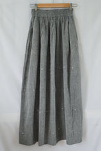 Load image into Gallery viewer, Hanger shoot back view Handwoven Elastane cotton skirt, designed by Khumanthem Atelier