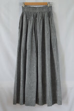 Load image into Gallery viewer, Hanger shoot front view Handwoven Elastane cotton skirt, designed by Khumanthem Atelier