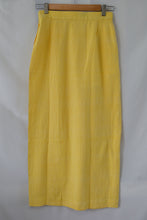 Load image into Gallery viewer, Hanger shoot front view Handwoven Slit front cotton skirt, designed by Khumanthem Atelier