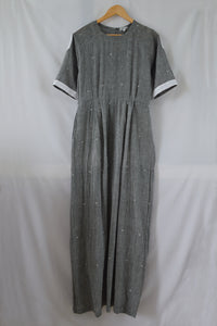 Hanger shoot of Drawstring Cotton Maxi Dress with Pockets, designed by Khumanthem Atelier, front view