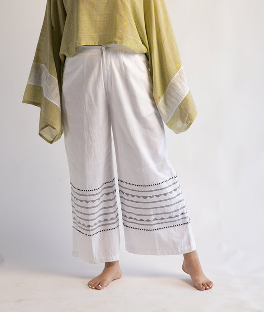White chalk pants